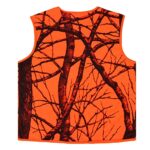 Volein Blaze Orange Camo Hunting Vest, Lightweight, Zipper Closure, 2XL