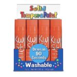 The Pencil Grip Orange Kwik Stix, 12 Orange Solid Tempera Paint Sticks, Quick Drying