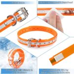 LuckinPET Replacement Collar Strap, Compatible with Petsafe,PATPET,Sportdog,Garmin,Dogtra,etc Most Training Collar/Fence Reciever, 3/4′,Reflective,Adjustable,Metal Buckled,Waterproof (Orange Pack2)
