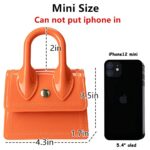 Toddler Crossbody Bag Mini Purse with Signle Handle for Little Girl Kids Toddler Mini Cute Handbags Shoulder Messenger Bag (Orange)