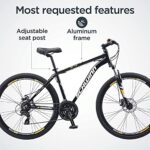 Schwinn GTX Elite Comfort Adult Hybrid Bike for Men and Women, Dual Sport Bicycle, 700c Wheels, 18-Inch Step-Over Aluminum Frame, 24-Speed Trigger Shifters, Mechanical Disc Brakes, Black/Yellow