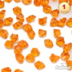 PMLAND Acrylic Ice Rocks Crystals Gems 180 Pieces Bag for Vase Filler Table Scatter Party Wedding Arts Crafts Decoration and Display – Orange