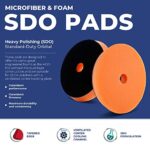 Lake Country Manufacturing SDO Foam Buffing and Polishing Kit w/Tapered Edge – Orange Polishing Pad and Black Finishing Pad for Compounding (1 Pack, 5.5″)
