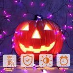 TURNMEON [Timer & 8 Modes] Halloween Mini String Lights,100 LED 33Ft Battery Operated Waterproof Halloween Tree Lights Decorations Indoor Outdoor Yard, 100 LED 33Ft Each ?Purple?