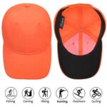 Tirrinia Adjustable Closure Orange Hunting Neon Basics Cap – Low Profile Tangerine Safety Baseball Hat with Blaze