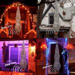 Cocoon Corpse Halloween Decorations Outdoor: Horror Scream with Lighted LED Eyes – Haunted House Props Creepy Tree Hanging Decor 73 inches?Batteries Not Included?