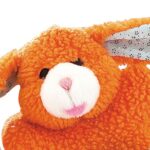 Zanies Cuddly Berber Baby Bunny Dog Toys, Orange 8-Inch