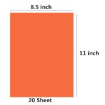 Baisunt 20 Sheets Bright Orange Cardstock Thick Blank Craft Paper for DIY Art Project, Scrapbook, Cards and Invitations Making(8.5 x 11 Inches)