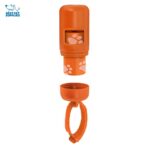 Best Pet Supplies Dog Poop Bag Holder Leash Attachment Reusable Dispenser for Travel, Walking, Park, and Outdoor Use, Durable with Clip-On – Orange, Pack of 2