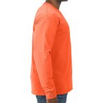 Jerzees Mens Womens Dri-Power Long Sleeve T-Shirt T Shirt, Safety Orange, Large US
