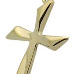 Dazzling Holy Cross Gold Pendant 14 Karat Yellow Gold Hollow (Size 25.50X18.00 MM – 1 Inch tall)