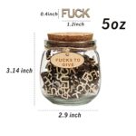 Jar of Fucks Gift Jar Fucks to Give Fuck Wooden Cutout Letter Piece Bad Mood Vent Spoof Birthday Day,Holiday.Encouragement halloween Thanksgiving Day Christmas Gift