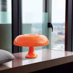Anykonio Minimalist Mushroom Lamp, Vintage Table Lamp Bedside Lamp, Elegant Aesthetic Night Light 2700K for Women, Kids, Gifts etc(Plug Powered, Bulb Included, Bulb Replaceable)