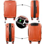 DON PEREGRINO Carry on Luggage 22x14x9 Airline Approved Suitcase with TSA Lock & USB Charger, Hardside Suitcases with 4 Double Wheels, 5.7lb Lightweight Maletas de Viaje (Carry On 20-Inch, Orange)
