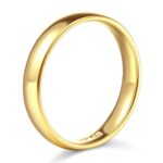 14k Yellow Gold 5mm SOLID Plain Wedding Band – Size 8