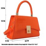JHVYF Women Small Crossbody Bags Shoulder Bag Classic Satchel Handbags Ladies Cute Purses Orange