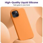 OTOFLY Compatible with iPhone 15 Case, Silicone Shockproof Slim Thin Phone Case for iPhone 15 (6.1 inch), (Orange)