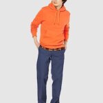 Amazon Essentials Men’s Sherpa-Lined Pullover Hoodie Sweatshirt, Orange, Large