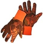 Boss Men’s Blaze Orange Camouflage Jersey Cotton Knit Wrist work Gloves, Durable, Clute Cut Design, Extreme Comfort, Large, (4101AL)
