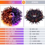 JMEXSUSS Orange and Purple Solar Halloween Lights, 2 Pack 100 Led Color Changing Christmas Lights Outdoor, 42.7ft 8 Modes Solar String Lights Waterproof for Halloween, Christmas, Tree Decor