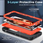 LeYi for Samsung Galaxy S20 Ultra Case: Heavy Duty 3 in 1 Samsung S20 Ultra Case, Military Grade Shockproof Phone Case Cover for Samsung Galaxy S20 Ultra (Orange+Black)