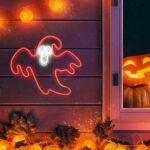 Halloween Ghost Neon Light, Red Ghost Led Light,Indoor Party Decor Light, 14 Inches Hanging Decoration, USB-Powered Ghost Face Neon Sign With Switch…