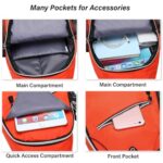 MOSISO Sling Backpack, Multipurpose Crossbody Shoulder Bag Travel Hiking Daypack, Orange, Medium