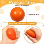 Kymqlyw 12 Pcs Orange Foam Stress Ball Squeeze Stress Relief Balls for Kids and Adults Hand Exercise Sensory Squishy Relief Toys for Anxiety ADHD Autism ?Orange?