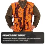 Volein Blaze Orange Hunting Vest with Pocket, Lightweight Deer Hunting Camo Vest for Big Game, L