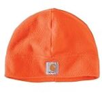 Carhartt mens Fleece Cold Weather Hat, Brite Orange, One Size US