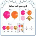 COKAOBE Pink Orange Balloon Garland Arch Kit, 124pcs Hot Pink Orange Chrome Metallic Gold Latex Balloons for Birthday Wedding Baby Shower Tropical Party Supplies Summer Party Decorations