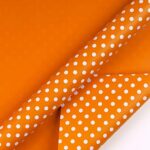 WRAPAHOLIC Reversible Wrapping Paper – Orange and Polka Dot Design for Birthday, Holiday, Wedding, Baby Shower Wrap – 30 inch x 33 feet