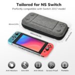 Younik Switch Case (NOT OLED/Lite), 14 in 1 Switch Accessories Bundle with Switch Carrying Case, Protective Accessories for Switch Console & J-Con, Game Card Case (Gray, Button Pattern)