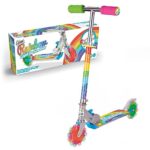Ozbozz Rainbow Foldable Scooter – Light UP Wheels – Ages 5 and up
