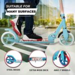 Kicksy- Kick Scooter for Kids Ages 8-12 & Scooter for Teens 12 Years and Up- Big Wheel Scooter for Stability -2 Wheel Scooter for Boys & Girls- Foldable Kick Scooter Adult-Up to 220 lbs Providence