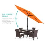 Best Choice Products 10ft Outdoor Steel Polyester Market Patio Umbrella w/Crank, Easy Push Button, Tilt, Table Compatible – Orange