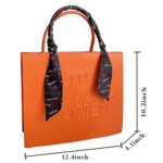 Vaeltaja Protect Black Women tote bag Purse and Handbag Ladies Fashion PU Leather Top Handle Crossbody Satchel Shoulder bag (orange)