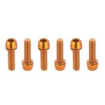 CNC Bike Stem Bolts?Stem Bolts for BMX/MTB/Road Bike with Washers,Orange