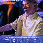 ANYLUV Upgraded Blue Light Blocking Glasses Women Men – Computer Gaming Glasses,Anti Eyestrain (Gunmetal Frame Orange Lens)