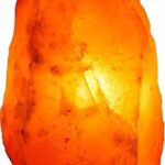 Needs&Gifts Himalayan Salt Lamp, Natural Crystal Rock Lamp Pink Light, Hand Crafted Wooden Base Direct from Foothills of The Himalayas Home Decor, Dimmable lamp Pinkish-orange 4-7LB (N23)