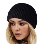 BCDlily Winter Beanie Hat for Women Men, Casual Outdoor Knitted Soft Ski Cuff Skull Caps (Orange)