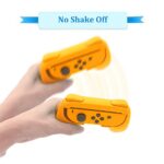 FYOUNG Hand Grips Compatible with Switch/Switch OLED Model Controllers, Grip Compatible with Switch Joy Con – Orange and Purple (2 Packs)