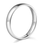 14k White Gold 2mm SOLID Plain Wedding Band – Size 7