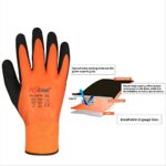 DS Safety Men’s Waterproof Thermal Winter Work Gloves Orange Size Large