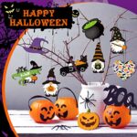 30 Pcs Halloween Wooden Hanging Ornaments Halloween Tree Decorations Halloween Wood Cutouts with Ropes Hanging Halloween Signs Pendant for Home Halloween Party Decoration (Novel Style)