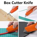 DIYSELF 2Pack Utility Knife Box Cutter Retractable Blade Heavy Duty (Orange)