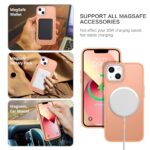 BENTOBEN Magnetic iPhone 13 Case [Compatible with Magsafe] Translucent Matte Phone Case iPhone 13 Slim Fit Magnet Shockproof Women Men Girls Boys Protective Cover Cases for iPhone 13 6.1″ 2021, Orange