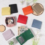 DCLKO Small Wallet for Women Slim Wallet Leather RFID Blocking Credit Card Holder Organizer Mini Bifold Box Coin Purse