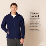 Amazon Essentials Men’s Full-Zip Fleece Jacket (Available in Big & Tall), Orange, X-Small