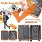 Somago Carry on luggage 20 inch Travel Suitcase Airline Approved Hardside Polycarbonate Lightweight with Spinner Wheels TSA Lock YKK Zippers for Man Woman (12”/20”, Orange)